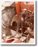 Veicoli per prova sperimentale impianto di frenatura idraulica Ferruzza - Particolare prototipo occhione F3 e gancio D3 - Cadriano (BO) anno 1985